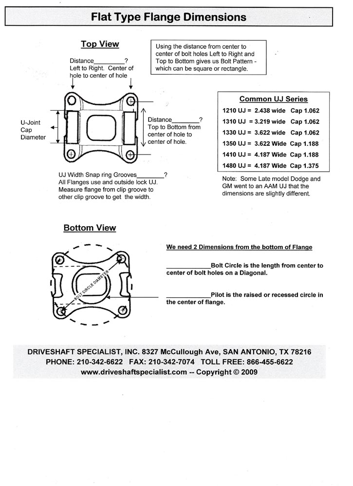 How to measure driveshaft and universal joints